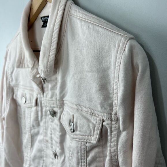 Buffalo David Bitton Pale Pink Cotton Button Jacket S - Picture 3 of 7